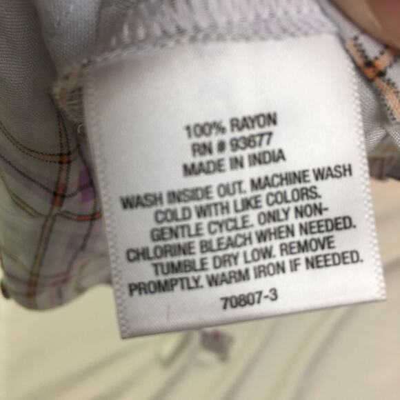 A.n.a. Ruffle short sleeve tee plaid large - Picture 12 of 16